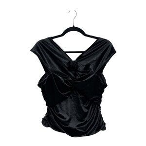WAYF Women's Black Sleeveless Black Blouse XL